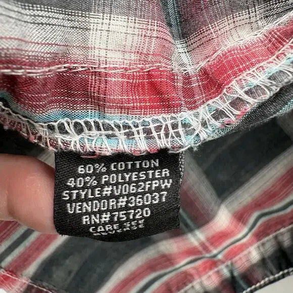 BKE Vintage Shirt Mens XL Plaid Western Pearl Snap Athletic Fit Cowboy - Picture 13 of 14